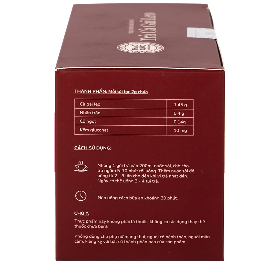 Hình ảnh Trà Cà Gai Leo Kami tea hỗ trợ các bệnh về gan, giải độc gan, giảm men gan (20 túi)