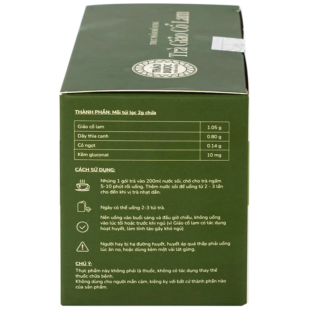 Hình ảnh Trà Giảo Cổ Lam Kami tea giúp thanh nhiệt giải độc, hỗ trợ điều trị chứng tăng mỡ máu (20 túi)