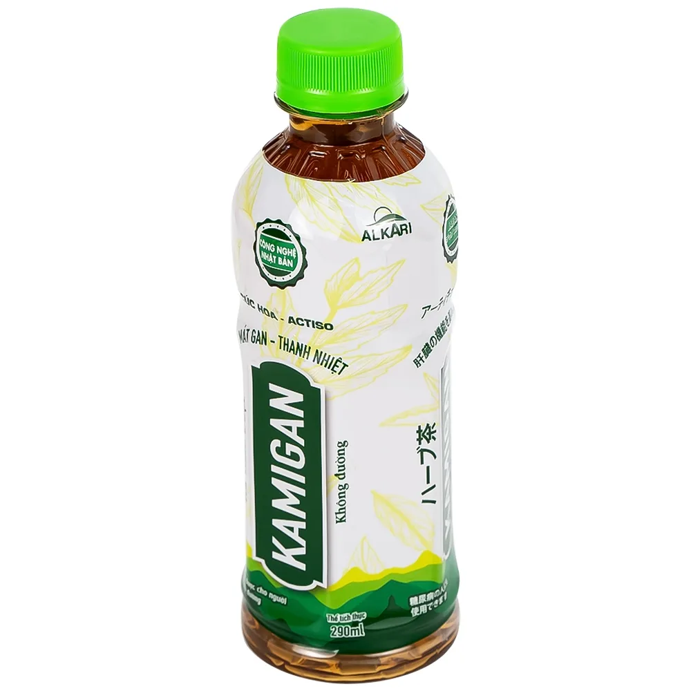 Hình ảnh Trà thảo dược Kamigan không đường 290ml thanh nhiệt, lợi tiểu, mát gan