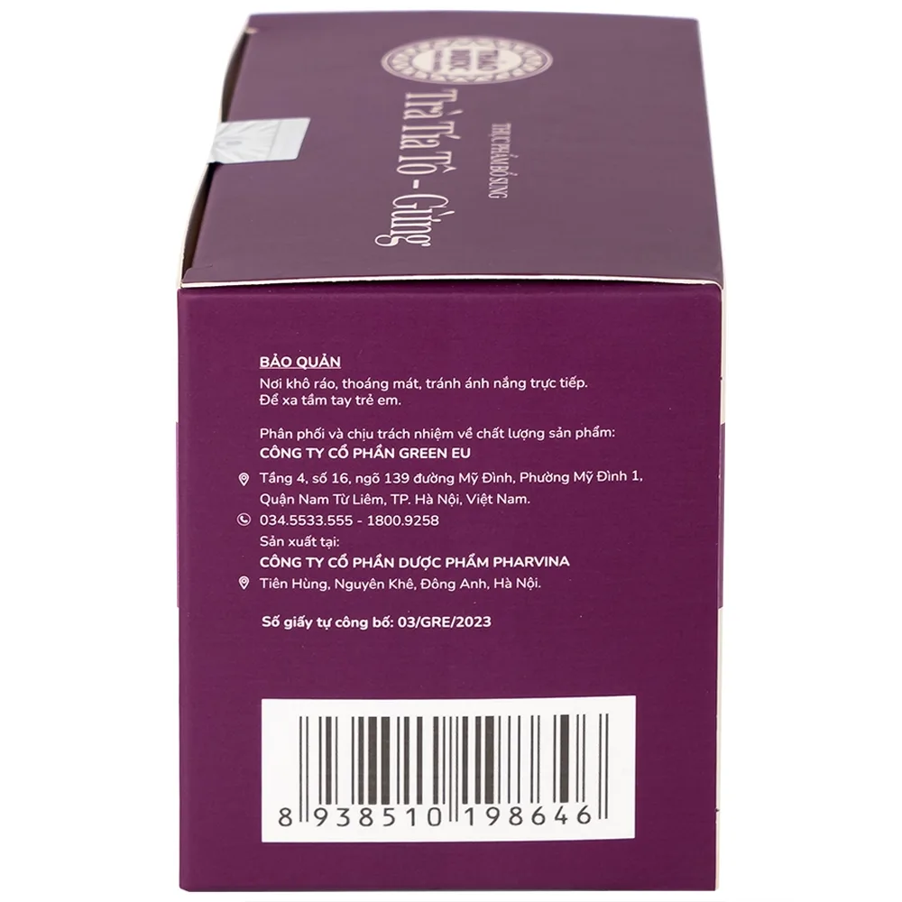 Hình ảnh Trà Tía Tô – Gừng Kami Tea hỗ trợ tiêu hoá, chữa cảm mạo, nhức đầu, bụng dầy trướng (20 túi)