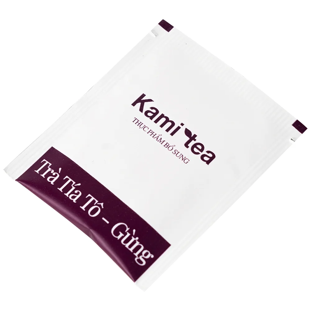 Hình ảnh Trà Tía Tô – Gừng Kami Tea hỗ trợ tiêu hoá, chữa cảm mạo, nhức đầu, bụng dầy trướng (20 túi)