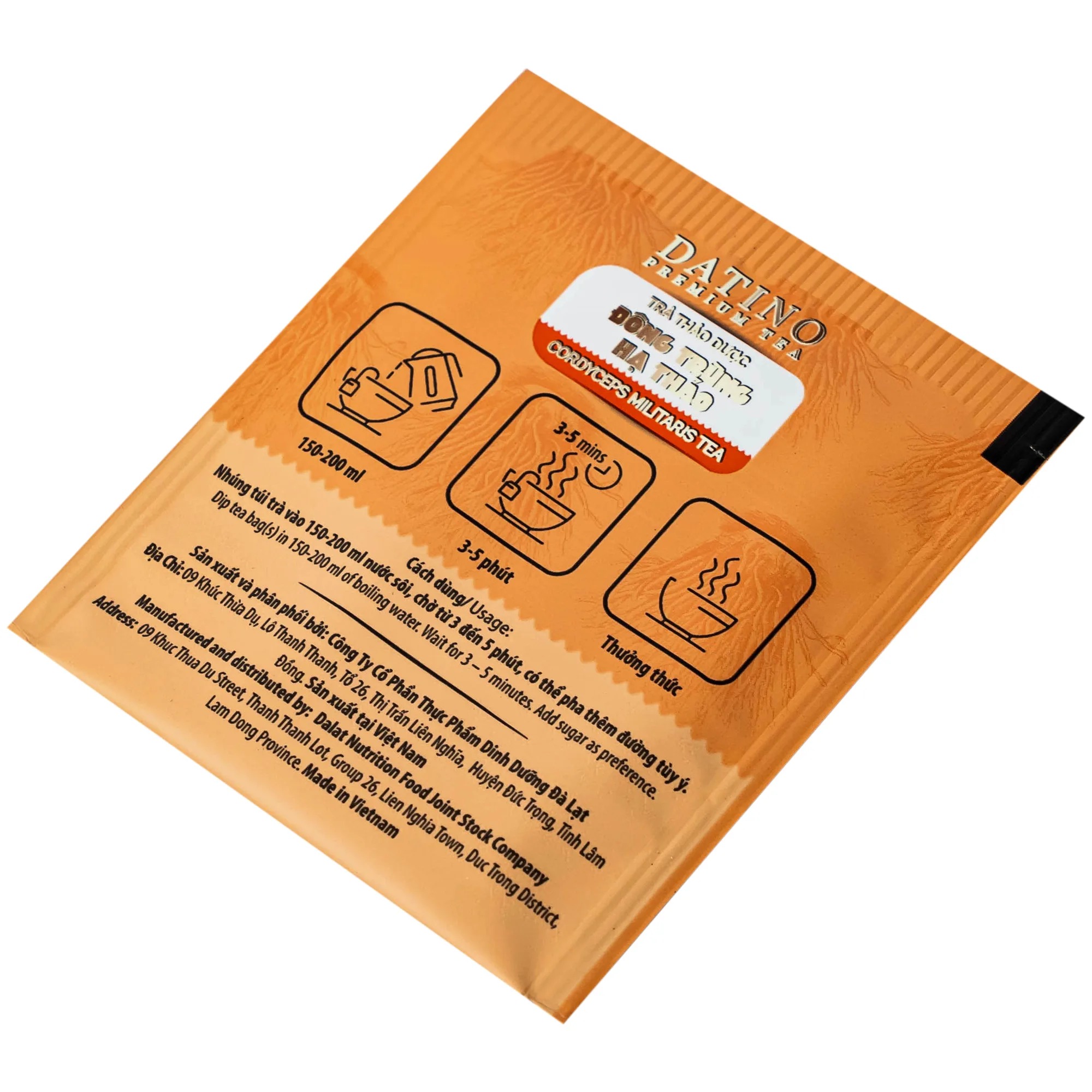 Hình ảnh Trà thảo mộc đông trùng hạ thảo túi lọc Datino premium tea (20 túi x 2,5g)
