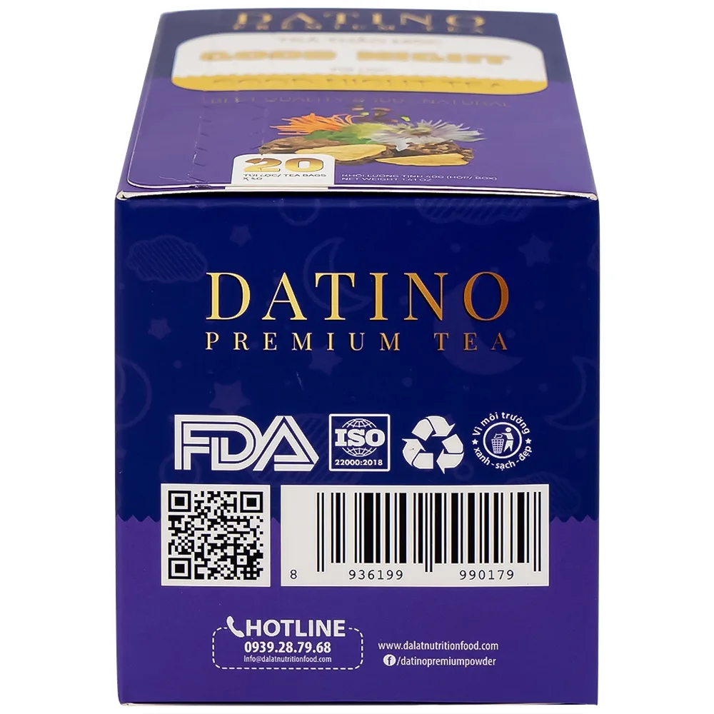 Hình ảnh Trà thảo mộc Good Night Datino Premium Tea giúp tạo giấc ngủ tự nhiên (20 túi x 2g)