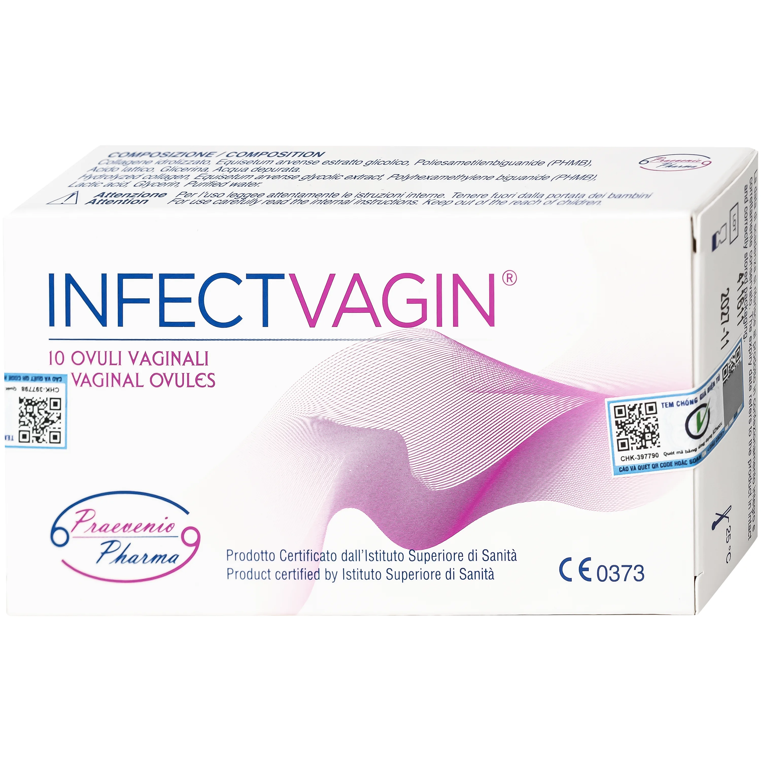 Hình ảnh Viên đặt âm đạo Infectvagin hỗ trợ điều trị viêm cổ tử cung, teo niêm mạc âm đạo (2 vỉ x 5 viên)
