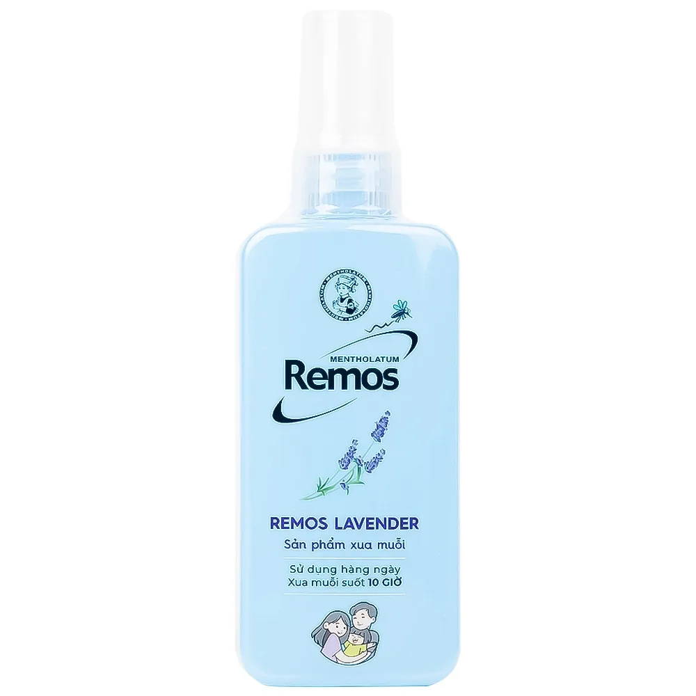 Hình ảnh Xịt chống muỗi Remos hương Lavender xua muỗi suốt 10 giờ (70ml)