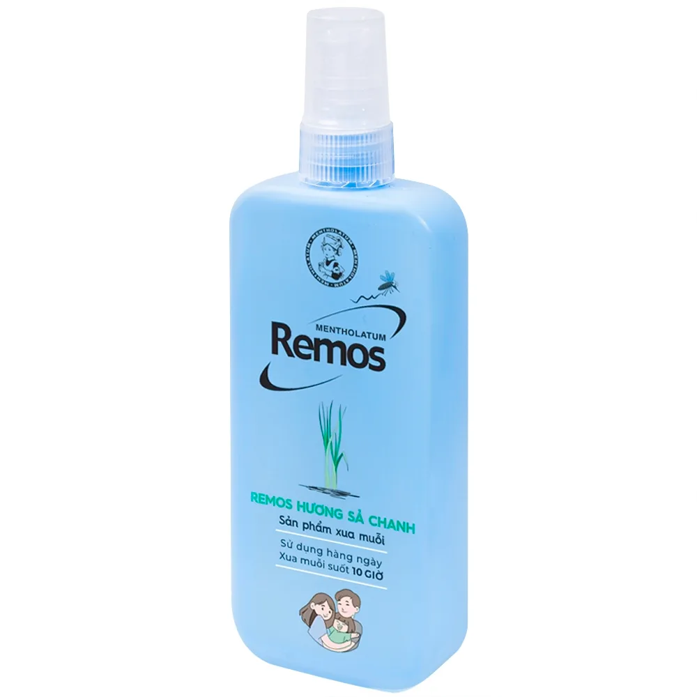 Hình ảnh Xịt chống muỗi Remos hương sả chanh xua muỗi suốt 10 giờ (150ml)