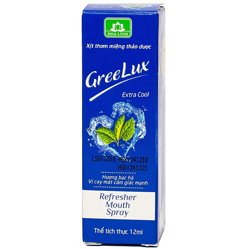 Hình ảnh Xịt thơm miệng thảo dược GreeLux Extra Cool Hoa Linh khử mùi hôi miệng (12ml)