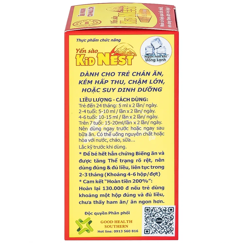 Hình ảnh Yến sào Kid Nest Good Health giúp trẻ nhanh hết biếng ăn, ngủ ngon, tăng thể trạng (150ml)