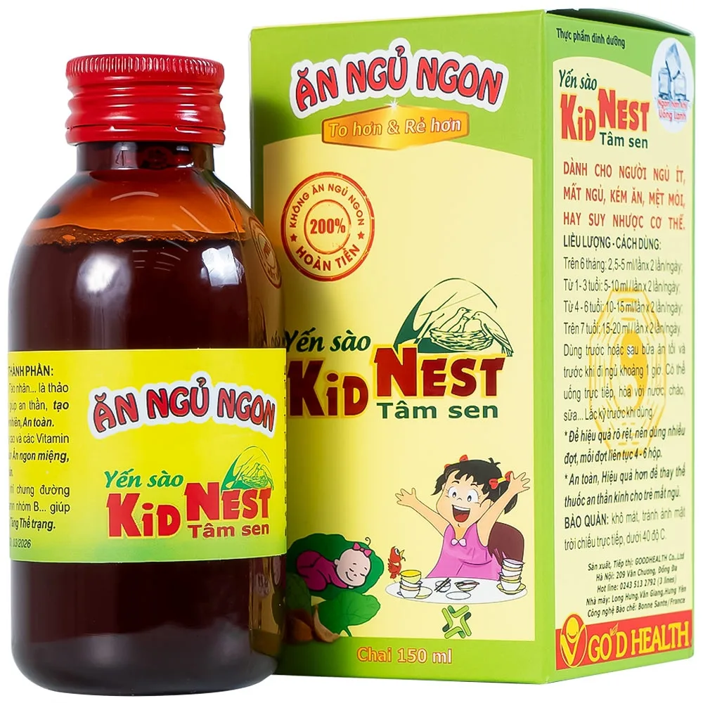 Hình ảnh Yến sào Kid Nest Tâm Sen Good Health bổi bổ sức khỏe, tăng thể trạng cho trẻ (150ml)