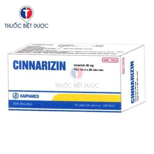 Hình ảnh Cinarizin 25mg