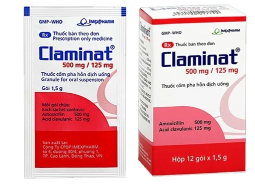 Hình ảnh Claminat 500 mg/ 125 mg