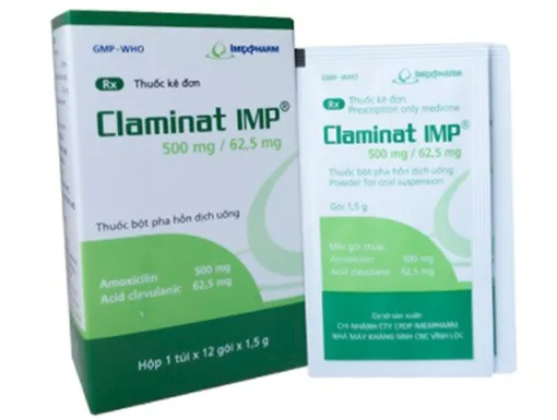 Hình ảnh Claminat IMP 500mg/62,5mg