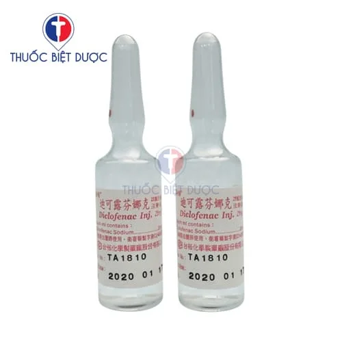 Hình ảnh Diclofenac Injection 25mg/ml Tai Yu