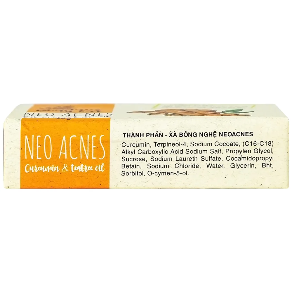 Hình ảnh Xà phòng Acnes Body Bar Neo Acnes Curcumin And Teatree Oil làm sạch bụi bẩn, dầu nhờn trên da (75g)