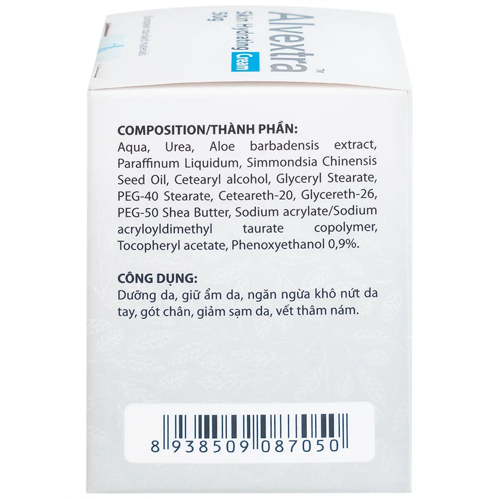 Hình ảnh Kem Alvextra Skin Hydrating Cream Tanida dưỡng ẩm da tay, gót chân, giảm sạm da, vết thâm nám (50g)