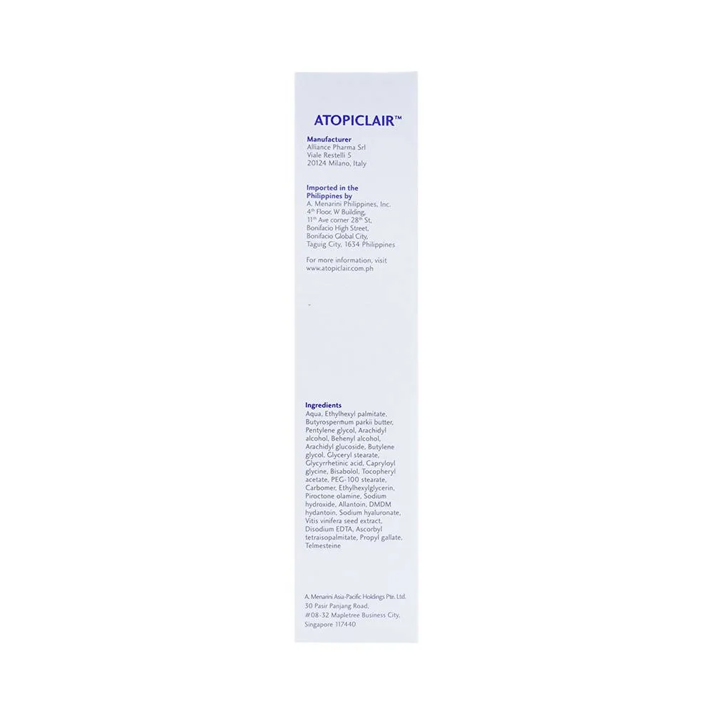 Hình ảnh Kem Atopiclair Cream Menarini giảm ngứa, rát, đau do viêm da cơ địa, viêm da tiếp xúc (40ml)