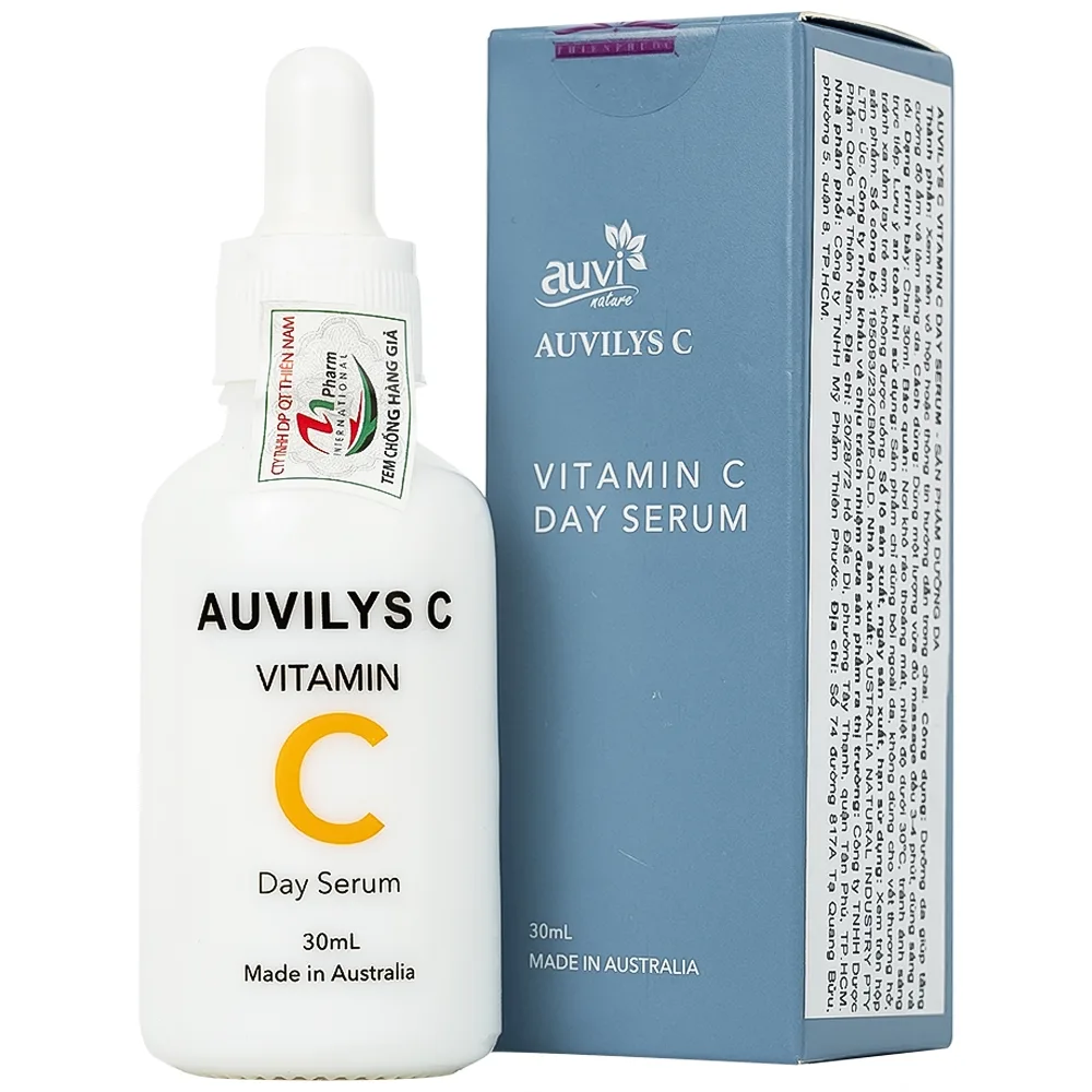 Hình ảnh Serum Auvilys C Vitamin C 30ml Auvi Nature dùng ban ngày, dưỡng da, tăng cường độ ẩm, sáng da