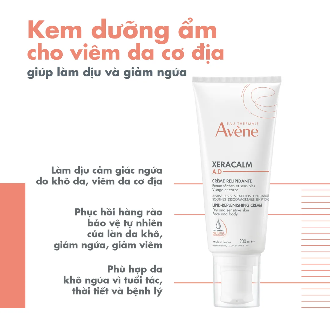 Hình ảnh Kem dưỡng da Eau Thermale Avène Xeracalm A.D làm dịu cảm giác ngứa, giảm rát da (200ml)