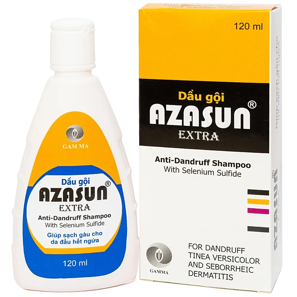Hình ảnh Dầu gội Azasun Extra Gamma sạch gàu cho da đầu hết ngứa (120ml)