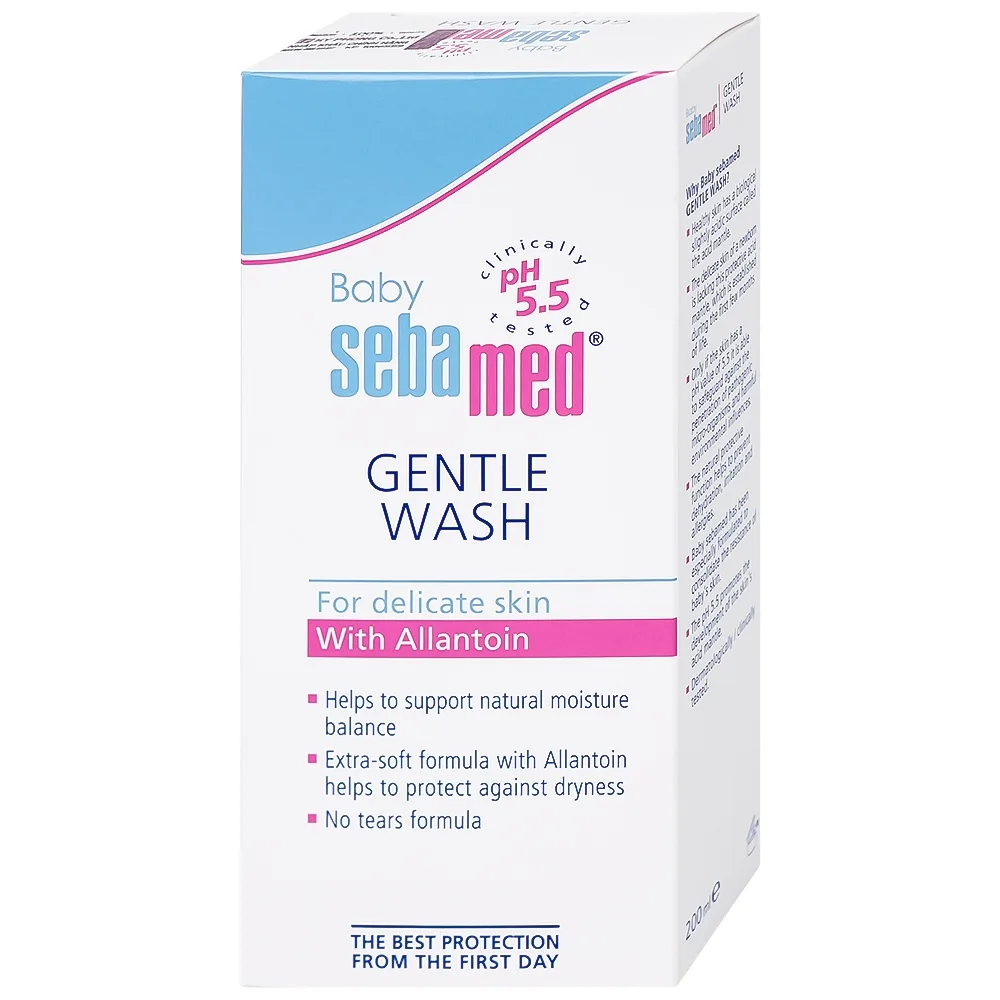 Hình ảnh Sữa tắm gội dịu nhẹ toàn thân Baby Sebamed Gentle Wash pH5.5 giúp làm sạch bụi bẩn bám trên da bé (200ml)