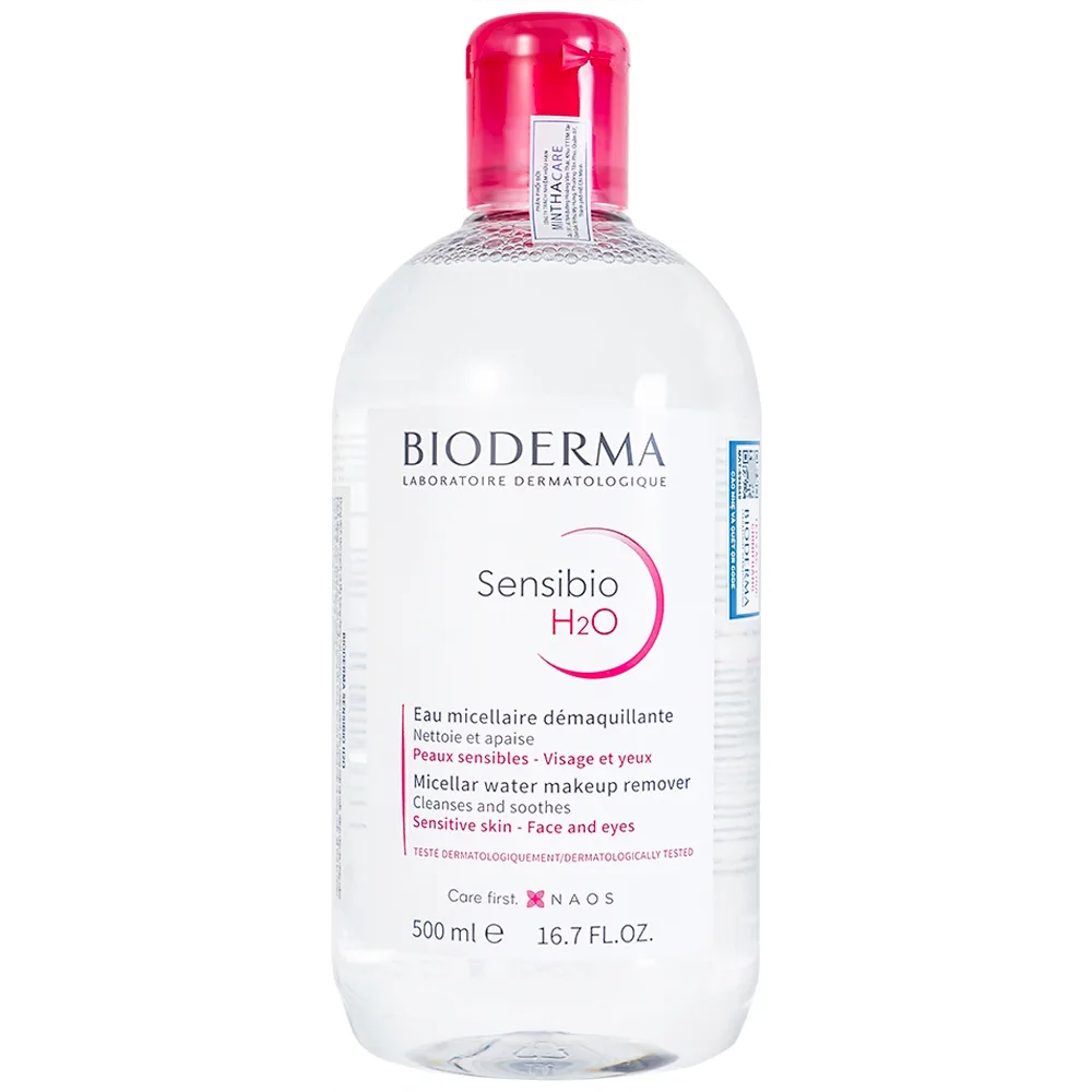 Hình ảnh Dung dịch Bioderma Sensibio H2O dạng hạt mixen (micelle) dùng tẩy trang dành cho mặt, mắt, da nhạy cảm (500ml)
