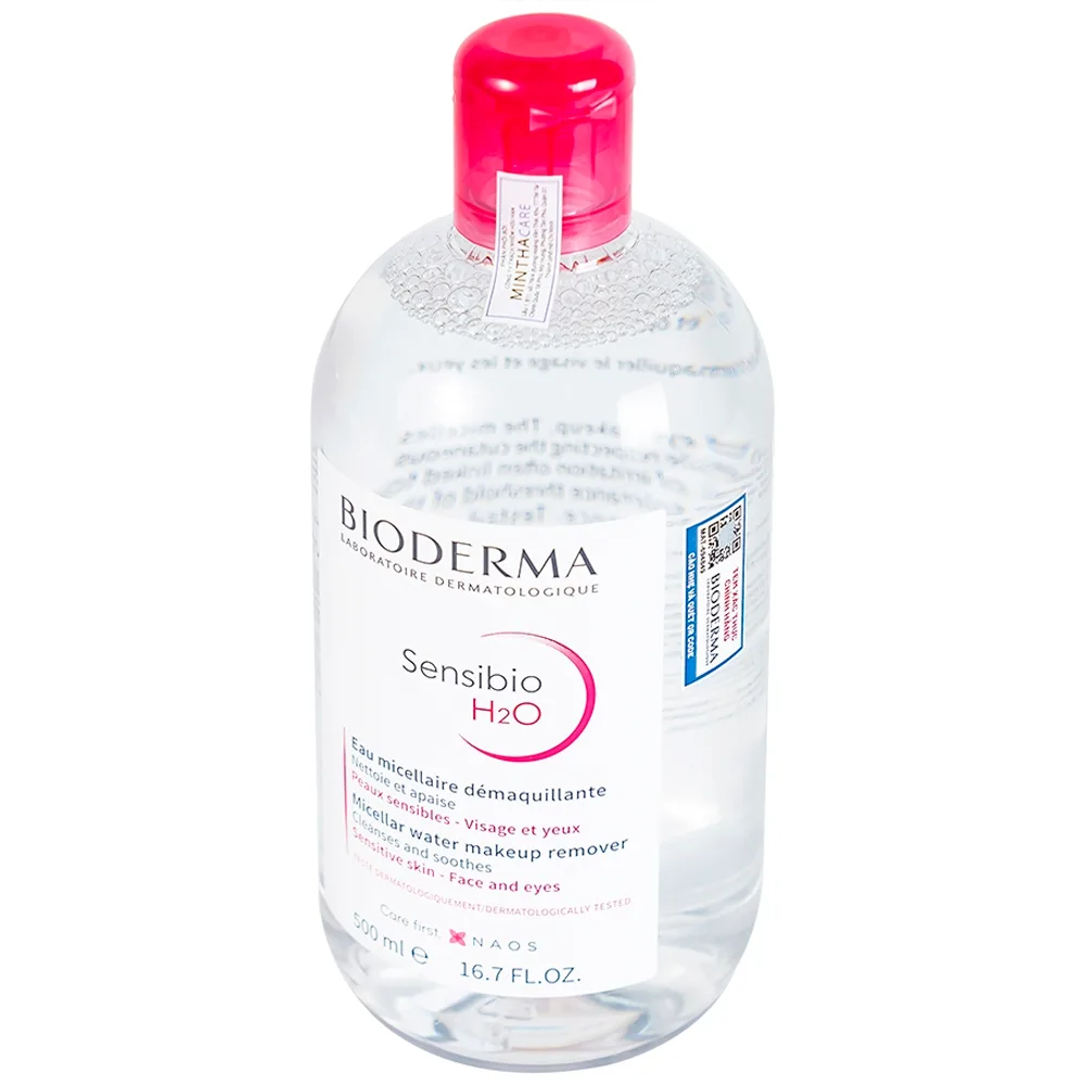 Hình ảnh Dung dịch Bioderma Sensibio H2O dạng hạt mixen (micelle) dùng tẩy trang dành cho mặt, mắt, da nhạy cảm (500ml)