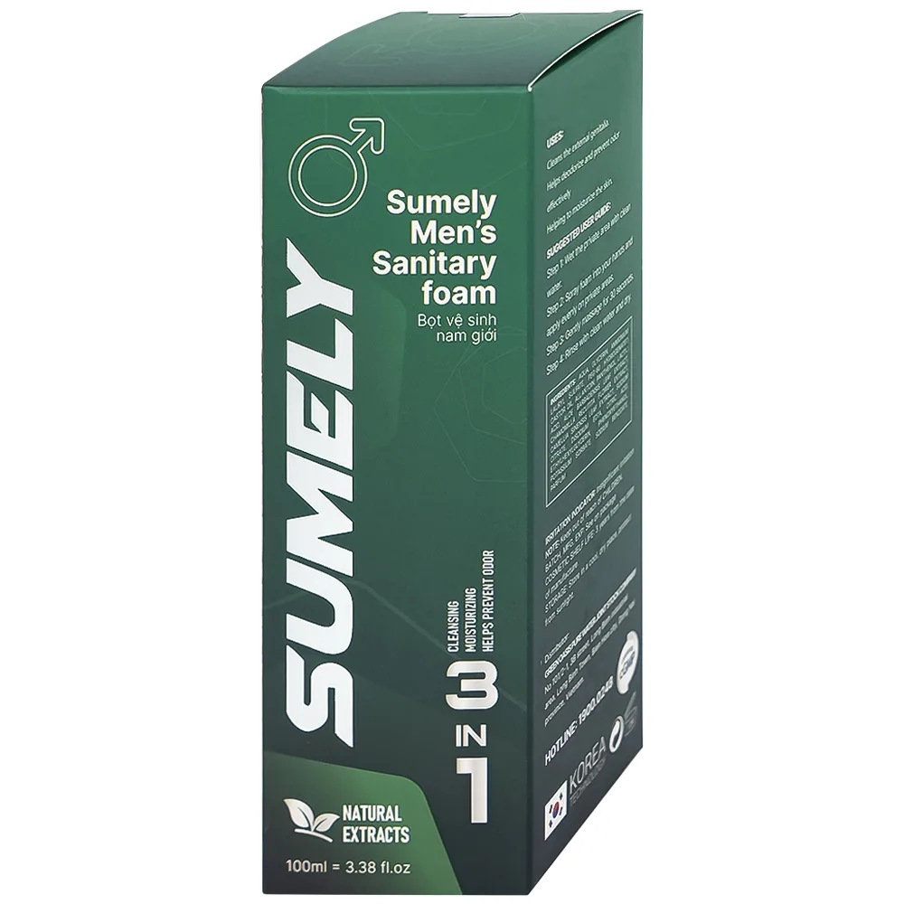 Hình ảnh Bọt vệ sinh nam giới Sumely Men's Sanitary Foam giúp làm sạch, khử và ngăn chặn mùi vùng kín (100ml)