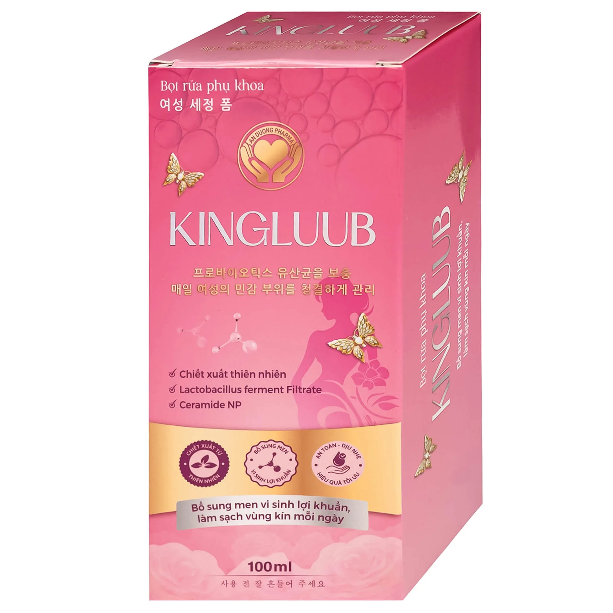 Hình ảnh Bọt vệ sinh phụ nữ Kingluub làm sạch, khử mùi hương hoa hồng (100ml)