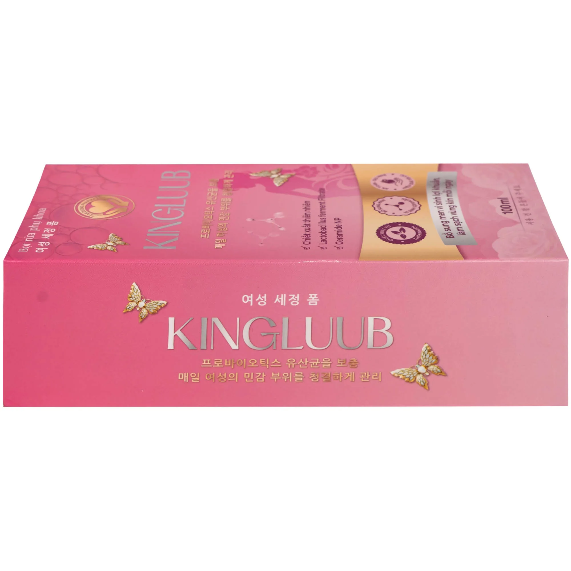 Hình ảnh Bọt vệ sinh phụ nữ Kingluub làm sạch, khử mùi hương hoa hồng (100ml)