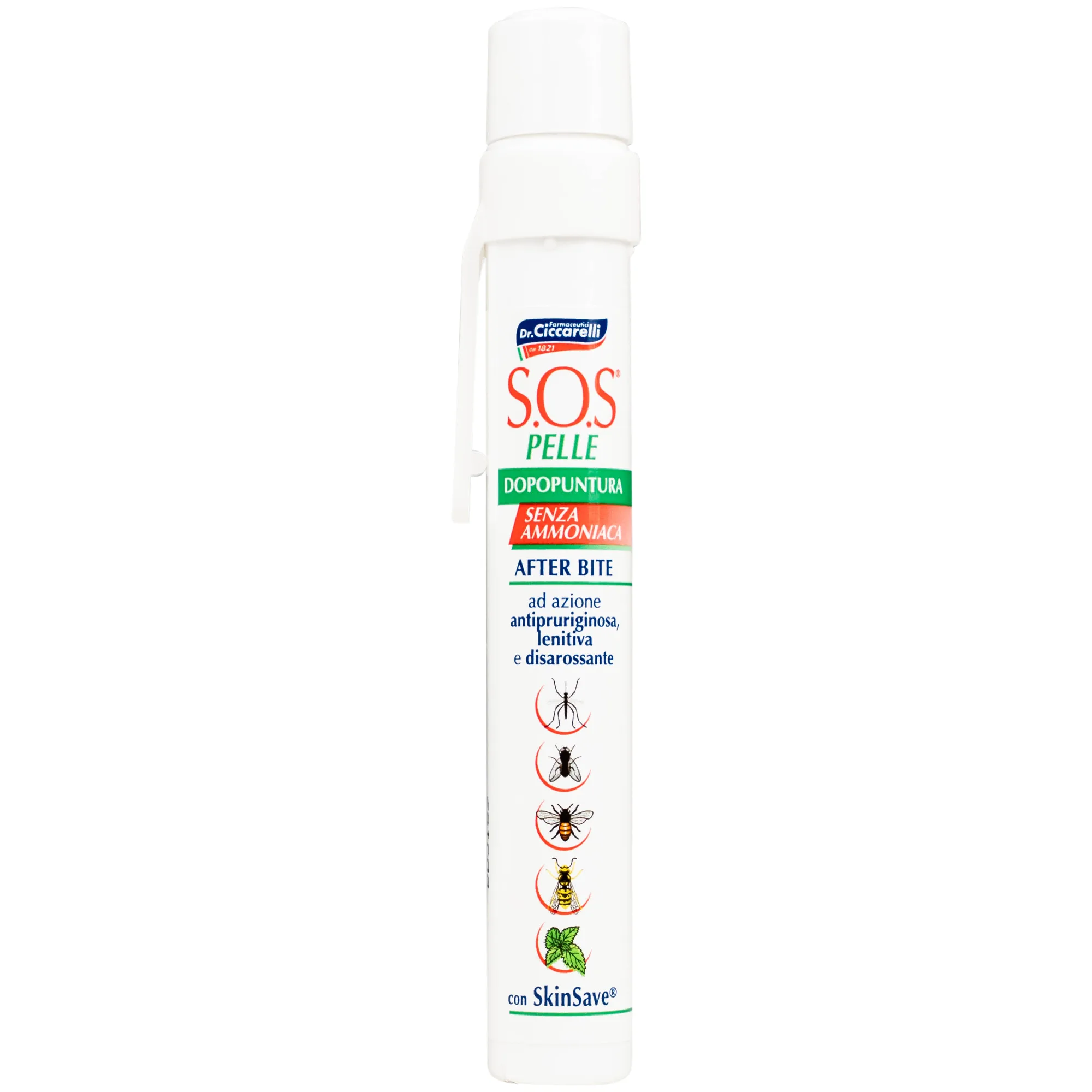 Hình ảnh Bút chấm vết đốt muỗi, côn trùng Dr.Ciccarelli S.O.S Pelle After Bite Pen giúp làm dịu và giảm ngứa tức thì (15ml)