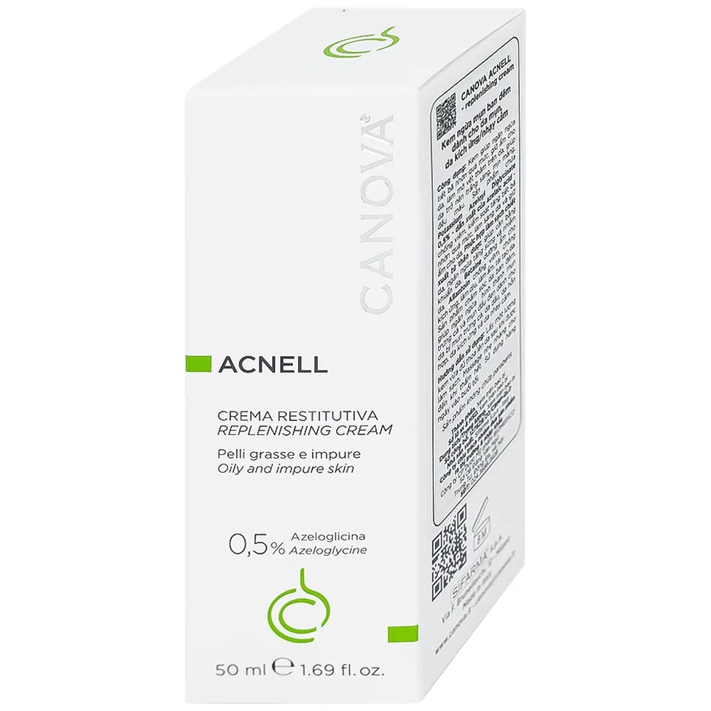 Hình ảnh Kem ngừa mụn ban đêm Canova Acnell Sifarma giúp ngăn ngừa hình thành mụn trứng cá và mụn đầu đen (50ml)