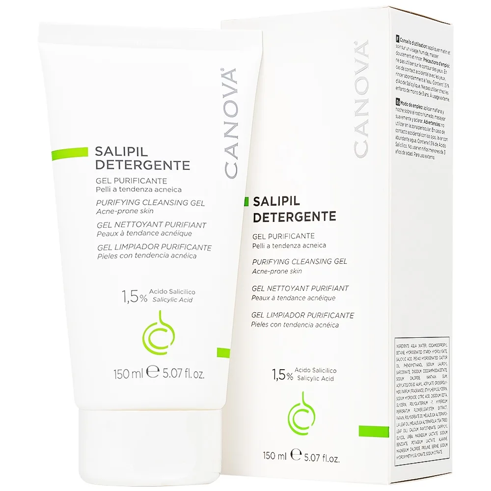 Hình ảnh Gel rửa mặt ngừa mụn Canova Salipil Detergente Sifarma giúp loại bỏ bụi bẩn, tế bào chết, làm giảm và ngăn ngừa mụn (150ml)
