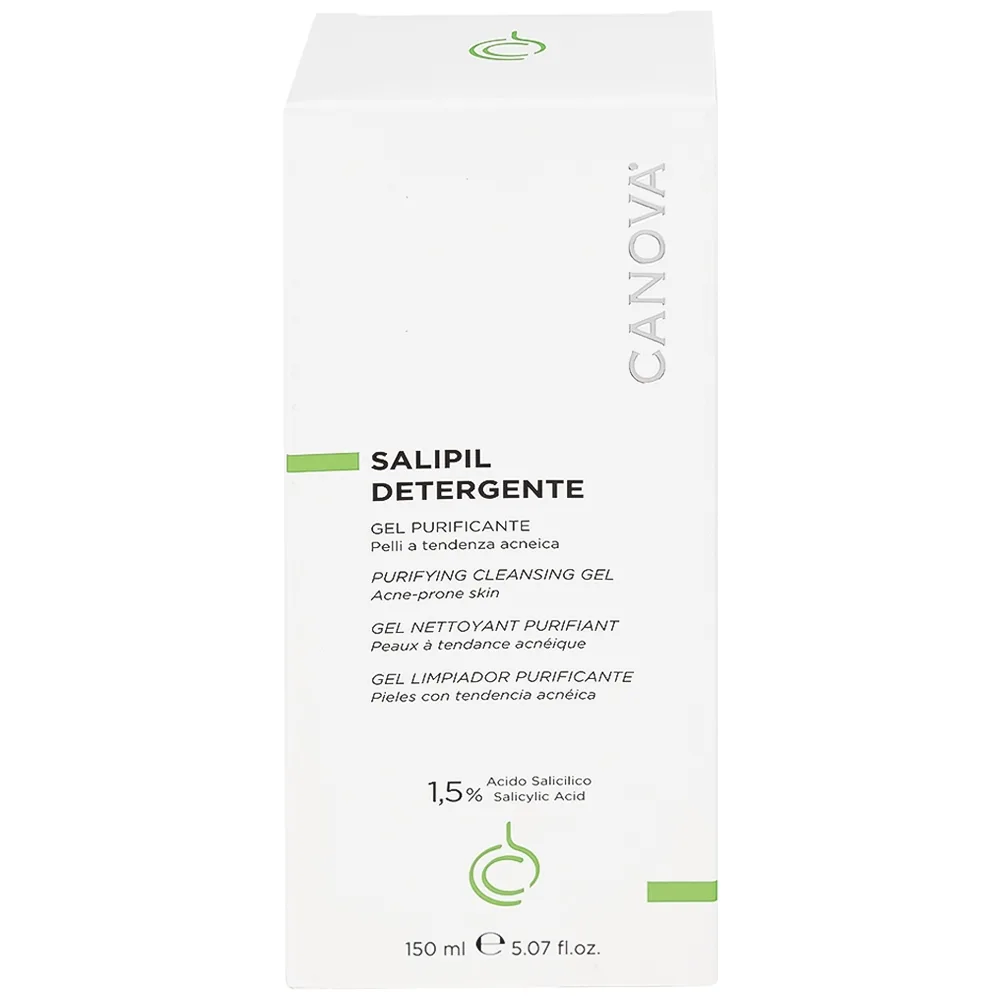 Hình ảnh Gel rửa mặt ngừa mụn Canova Salipil Detergente Sifarma giúp loại bỏ bụi bẩn, tế bào chết, làm giảm và ngăn ngừa mụn (150ml)