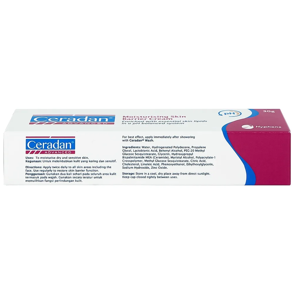 Hình ảnh Kem bôi da Ceradan Advanced Moisturising Skin Barrier Cream 30g dưỡng ẩm và giúp phục hồi da khô