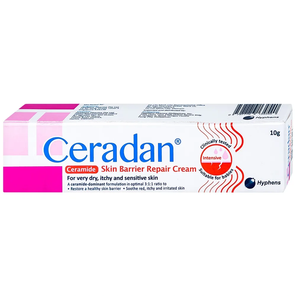 Hình ảnh Kem phục hồi da Ceradan Ceramide Skin Barrier Repair Cream dành cho da khô, kích ứng và nhạy cảm (10g)