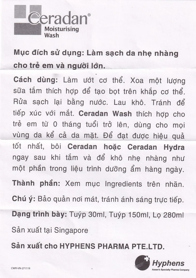 Hình ảnh Sữa tắm dưỡng ẩm Ceradan Ceramide Moisturing Wash Face And Body dành cho mặt và toàn thân (150ml)
