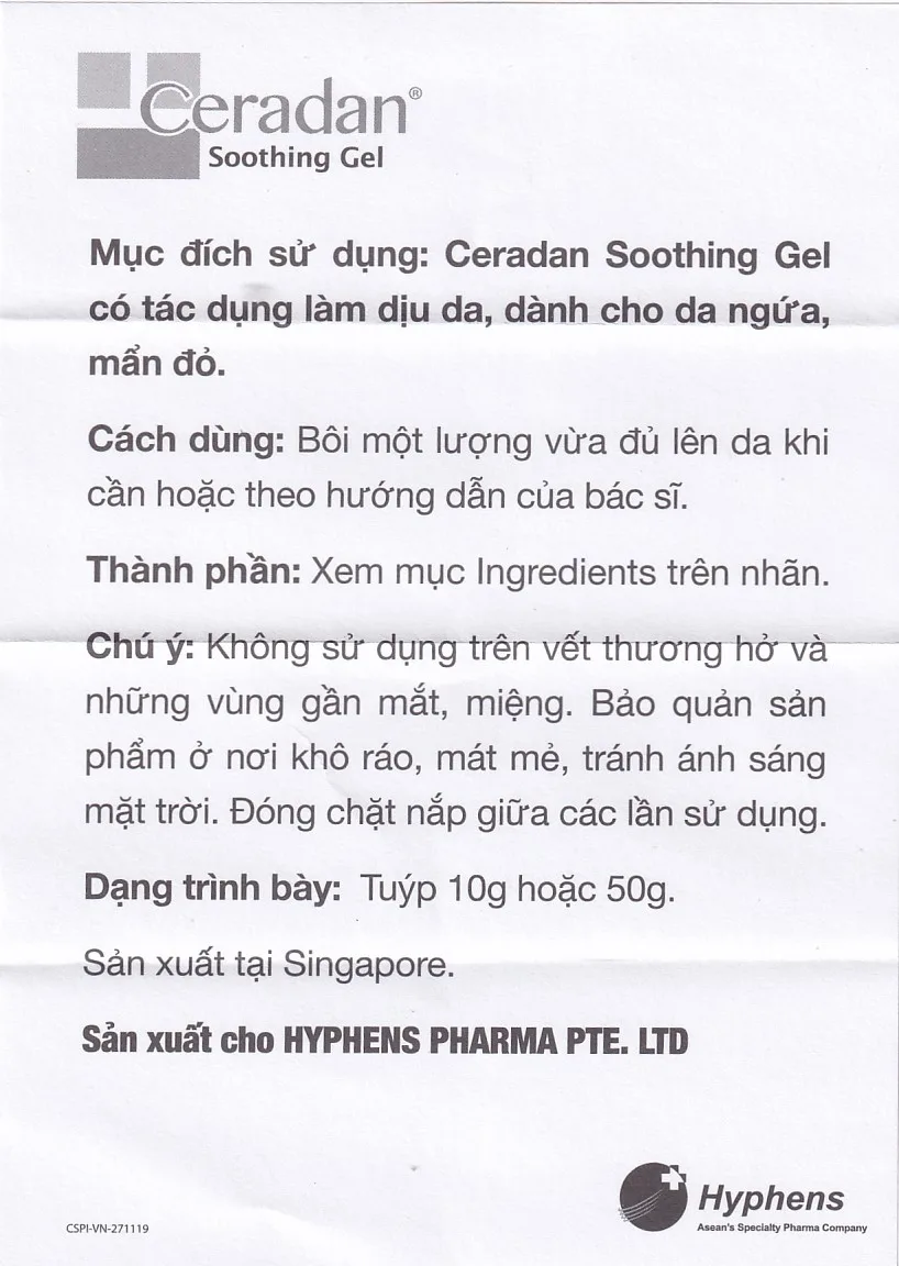 Hình ảnh Gel Ceradan Soothing 50g làm dịu da, dành cho da ngứa, mẩn đỏ