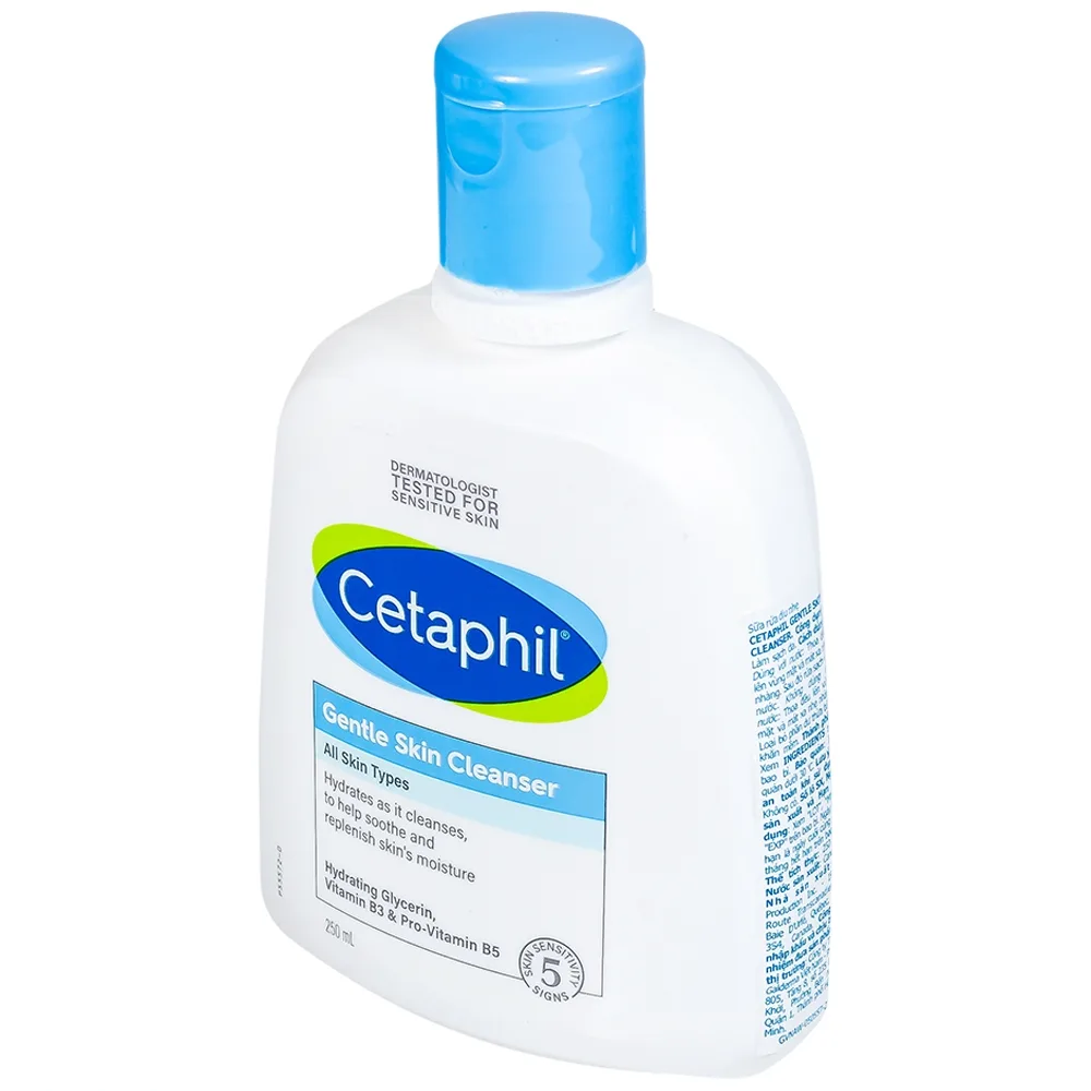 Hình ảnh Sữa rửa mặt dịu nhẹ Cetaphil Gentle Skin Cleanser bổ sung độ ẩm dành cho mọi loại da (250ml)