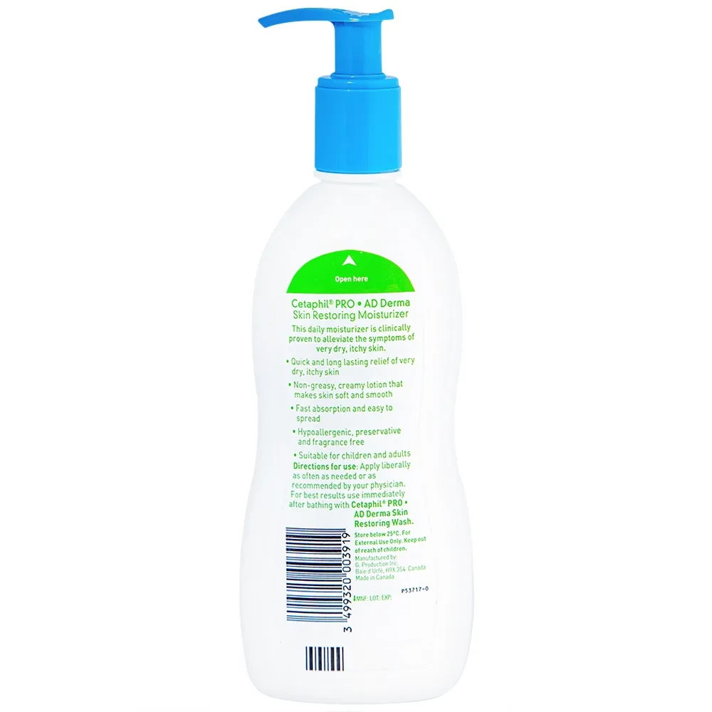 Hình ảnh Sữa dưỡng thể Cetaphil Pro Ad Derma Skin Restoring Moisturizer dành cho da khô, da cơ địa (295ml)