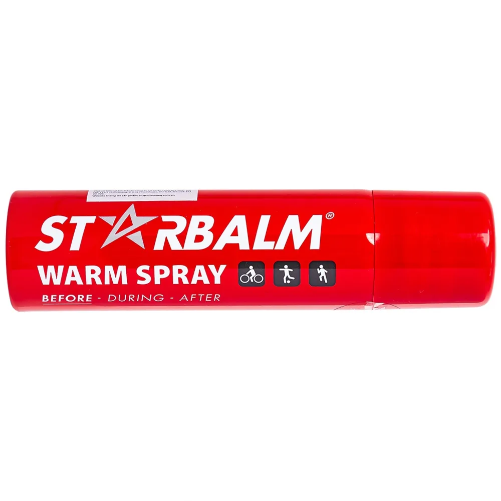 Hình ảnh Chai xịt nóng Starbalm Warm Spray phòng tránh chấn thương cho người có tiền sử bong gân, chuột rút (150ml)