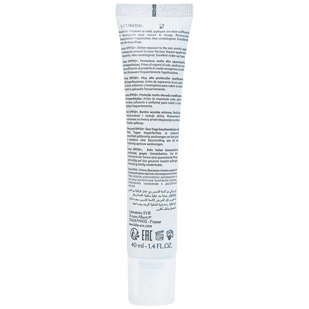 Hình ảnh Kem chống nắng SVR Sebiaclear Creme SPF50+ dưỡng da dùng cho da hỗn hợp, da dầu và da nhạy cảm (40ml)