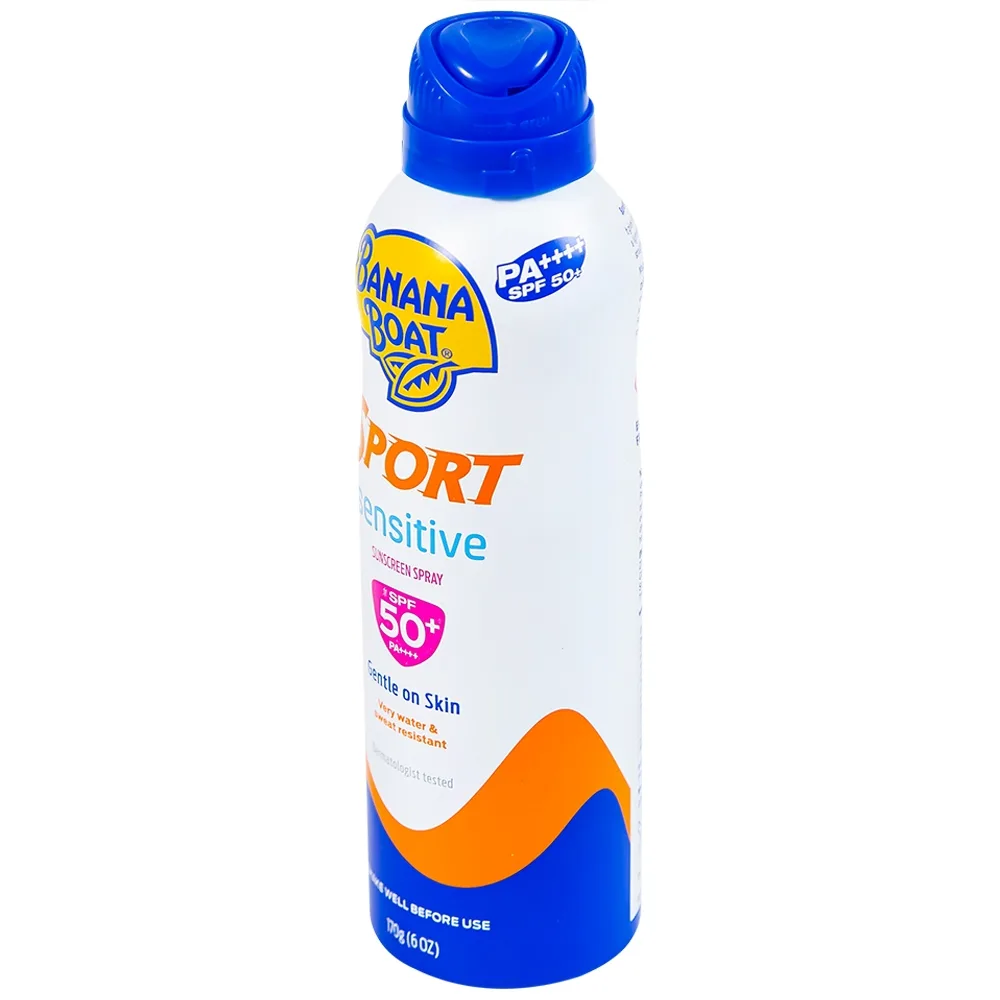 Hình ảnh Xịt chống nắng thể thao Banana Boat Sport Sensitive Sunscreen Spray SPF50+ PA++++ (170g) 