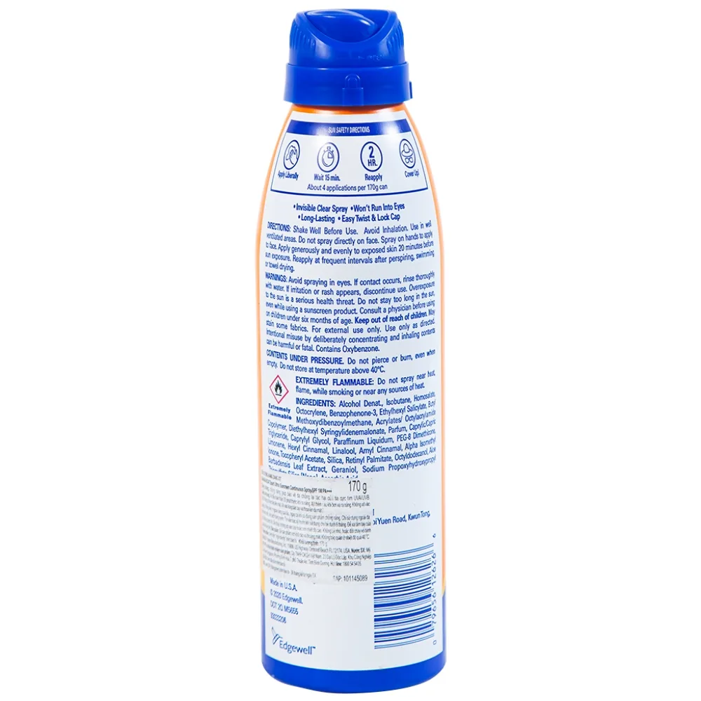 Hình ảnh Sữa chống nắng dạng xịt Banana Boat Sport Ultra Suncreen Continuos Spray SPF 100 PA++++ (170g)