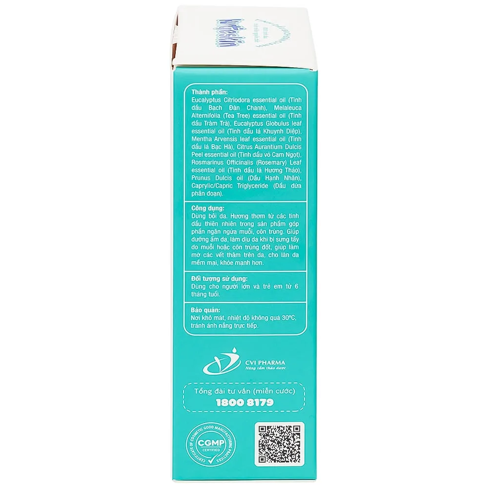 Hình ảnh Tinh dầu bạch đàn chanh Kutieskin giúp đuổi muỗi và côn trùng dịu vết sưng tấy, làm dịu da (30ml)
