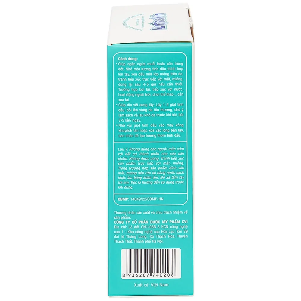 Hình ảnh Tinh dầu bạch đàn chanh Kutieskin giúp đuổi muỗi và côn trùng dịu vết sưng tấy, làm dịu da (30ml)