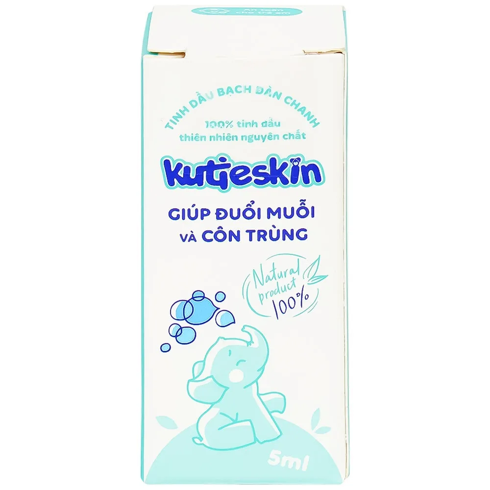 Hình ảnh Tinh dầu bạch đàn chanh Kutieskin giúp đuổi muỗi và côn trùng, dịu vết sưng tấy, làm dịu da (5ml)
