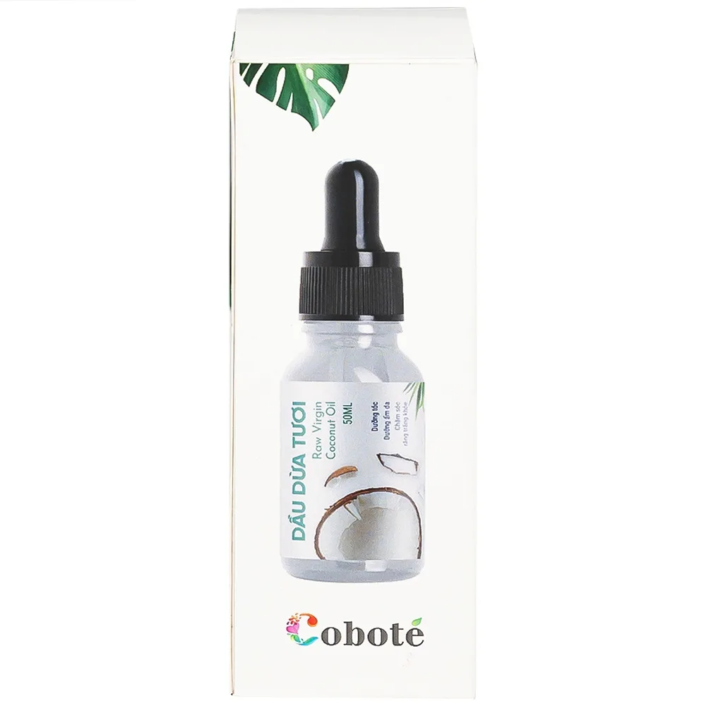 Hình ảnh Dầu Dừa Tươi Raw Virgin Coconut Oil Coboté 50ml dưỡng ẩm da, dưỡng tóc, chăm sóc răng miệng