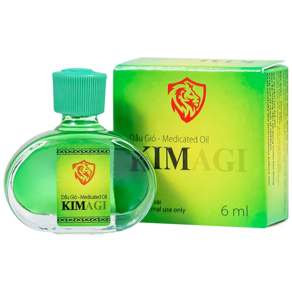 Hình ảnh Dầu gió Kimagi Agimexpharm giữ ấm cơ thể, xông hơi giải cảm (10 chai x 6ml)