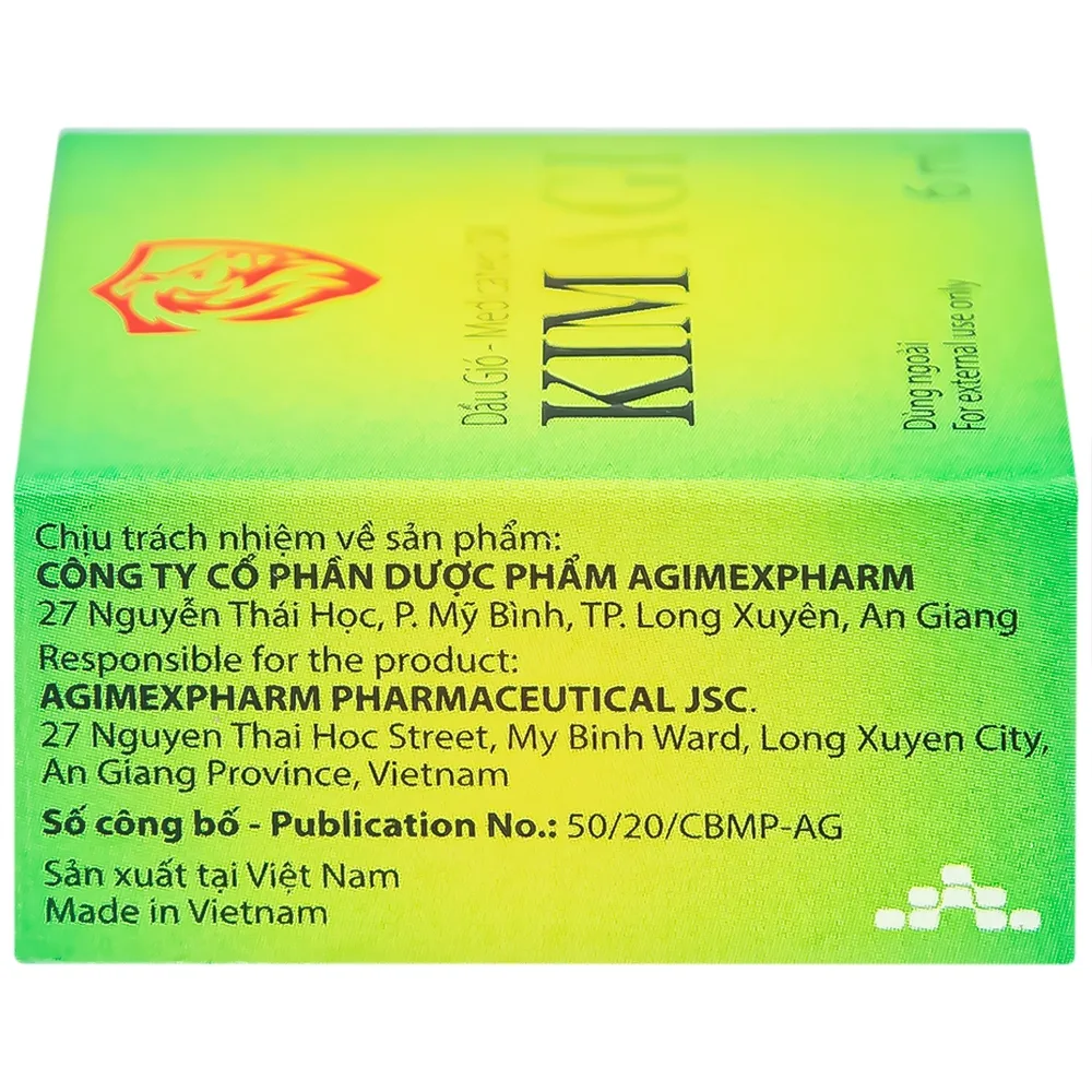 Hình ảnh Dầu gió Kimagi Agimexpharm giữ ấm cơ thể, xông hơi giải cảm (10 chai x 6ml)