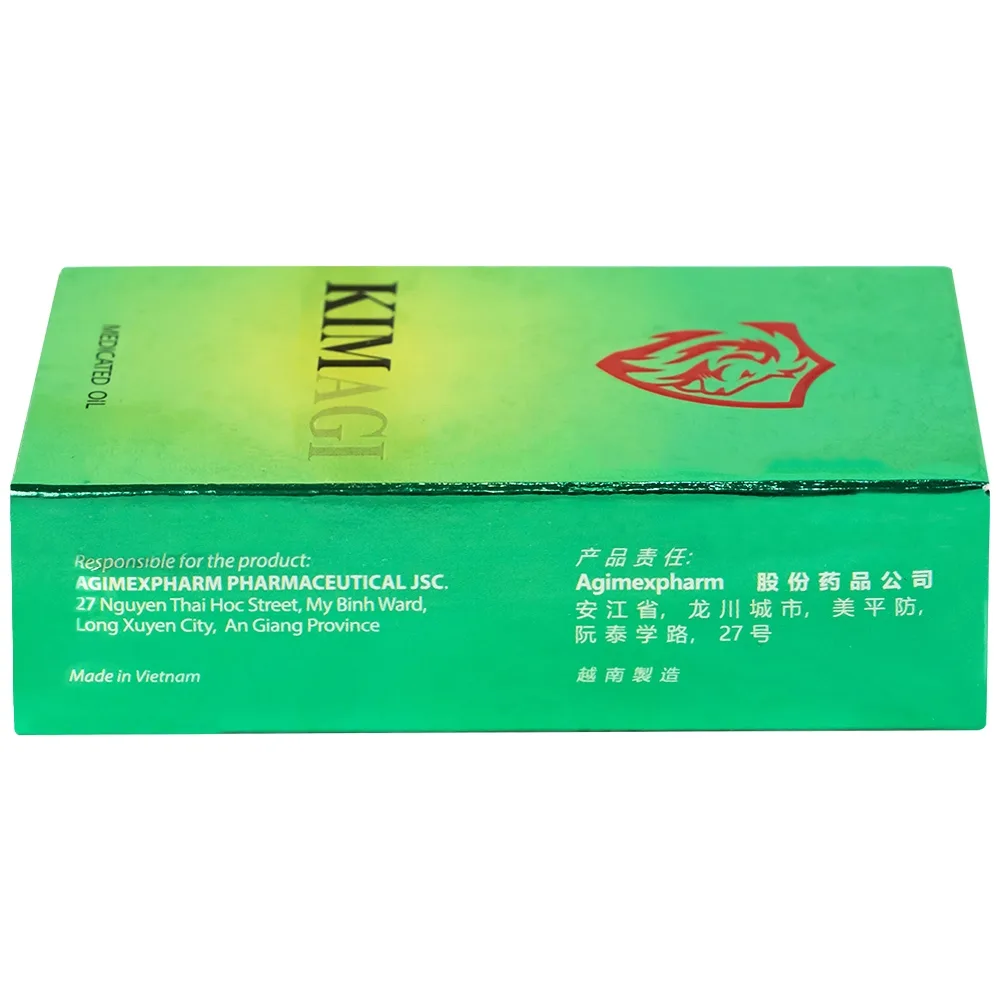 Hình ảnh Dầu gió lăn Kimagi New Agimexpharm làm ấm da vùng xoa, sử dụng khi massage hỗ trợ thư giãn (9ml)